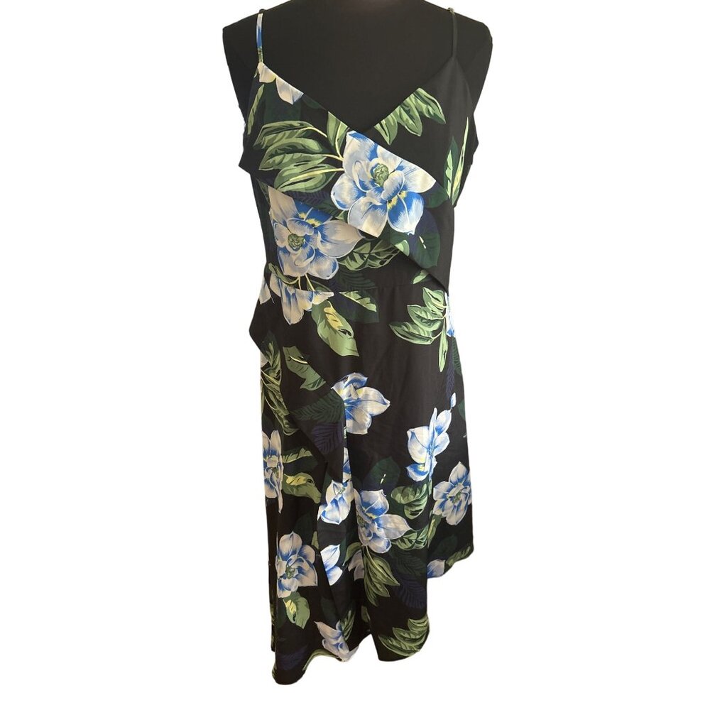 Banana Republic Sleeveless Floral Print Asymmetrical Summer Dress, Size 12
